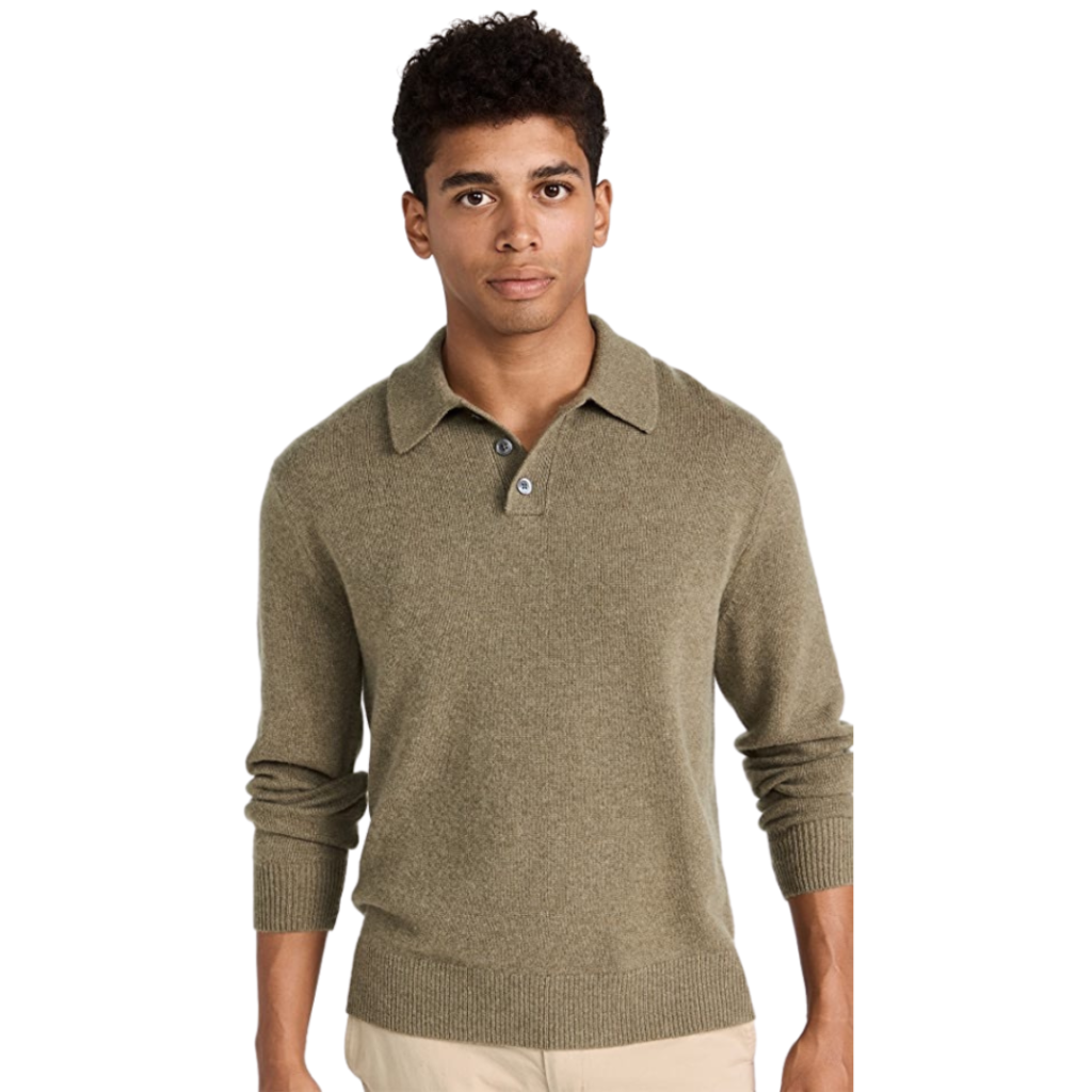 Alex Mill Washed Cashmere Polo Sweater