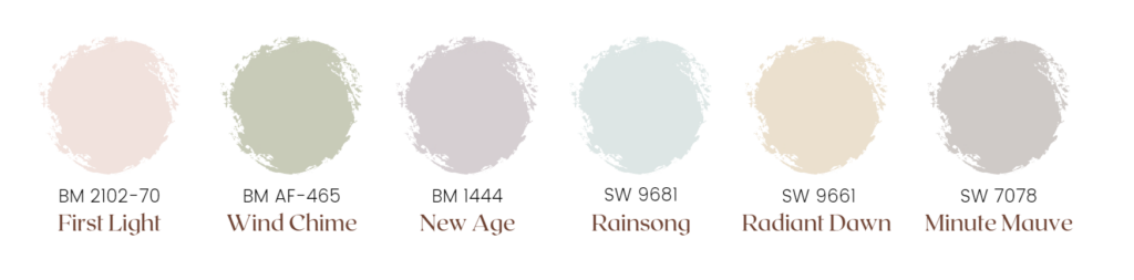 2023 Paint Colors - soft pastel paint options 