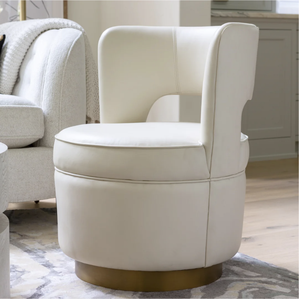 Product shot of Ashley's vanity swivel chair 