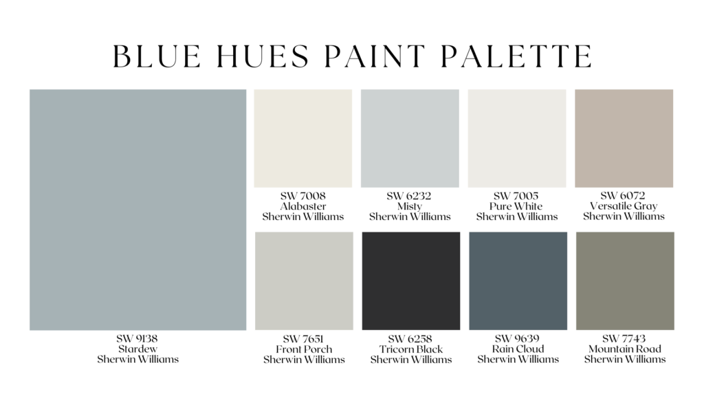 blue hues paint palette 