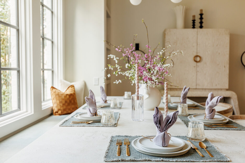 easter tablescape 